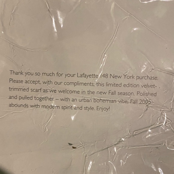 LAFAYETTE 148 NEW YORK VELVET-TRIM WINE CHAMPAGNE VNTG PINK MAUVE SLIM Scarf - Picture 5 of 10